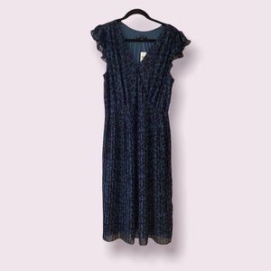 Banana Republic Blue Leopard Dress: Size M